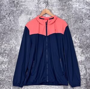 Redvanly Paix Windbreaker Jacket Large Mens Blue & Pink Full Zip